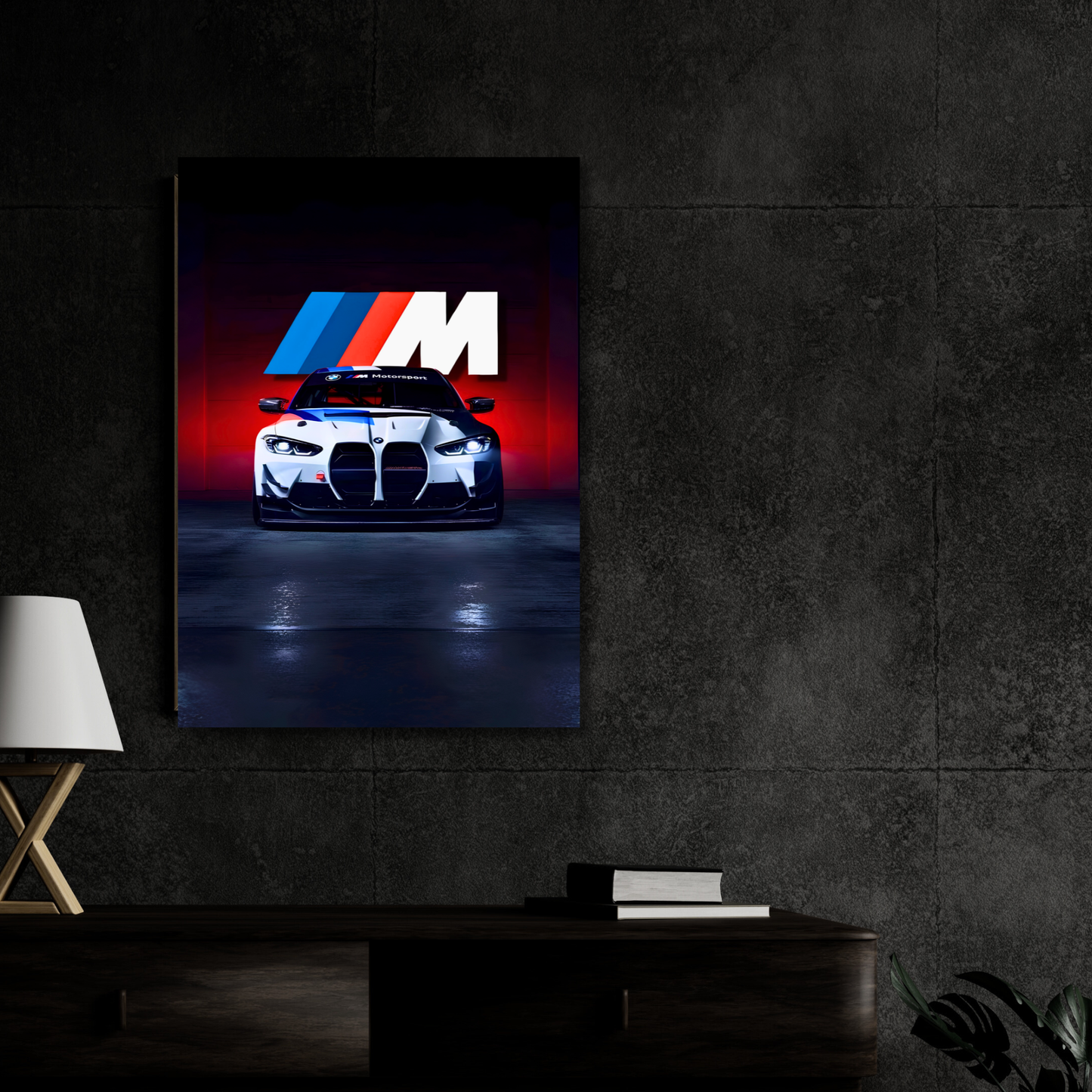 BMW M4 GT3 Motorsport Poster Wall Art | BMW M Series Racing Car Poster for Gaming Room, Bedroom & Office | Premium Automotive Decor Print