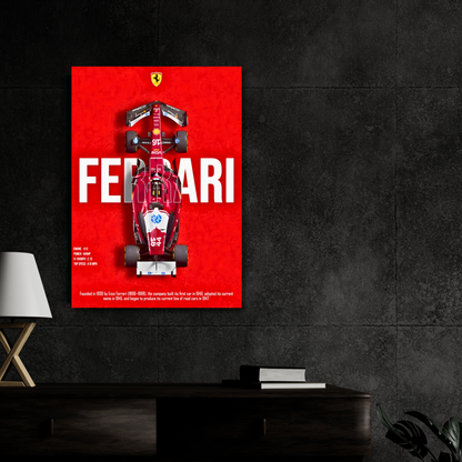 Ferrari SF Formula 1 Poster Wall Art | Ferrari F1 Racing Car Aesthetic Poster for Gaming Room, Bedroom & Office | Premium Motorsport Decor Print