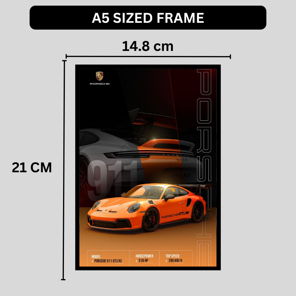 PORSCHE 911 GT3 RS Car Wall Art – Premium Automotive Decor for Car Enthusiasts