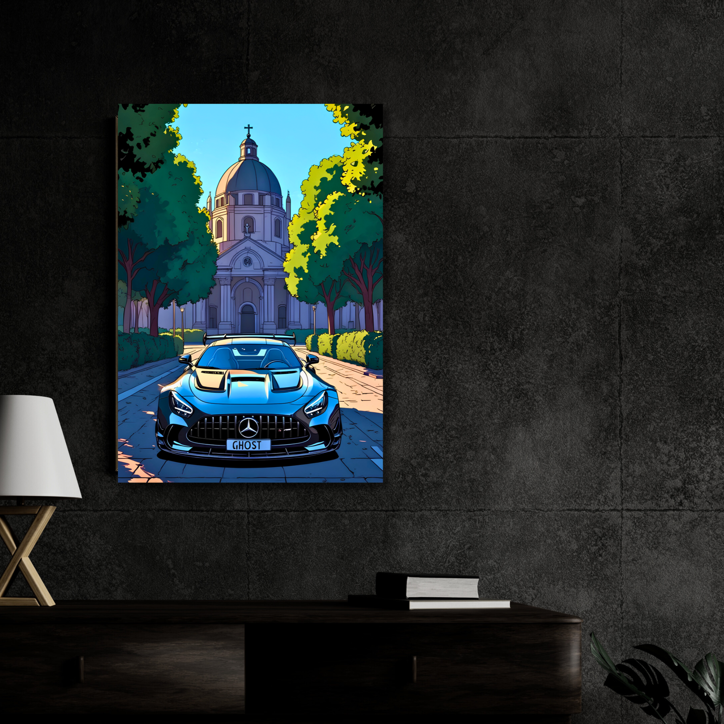 Mercedes AMG GT Black Series Poster Wall Art | Luxury Supercar Aesthetic Poster for Bedroom, Gaming Room & Office | Premium Automotive Decor Print