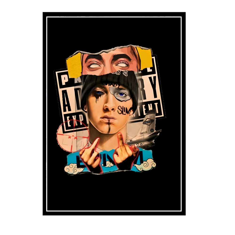 Rebel Silence – Luxury Contemporary Wall Art | Premium 2D Framed HD Glossy Print | Bold Statement Décor