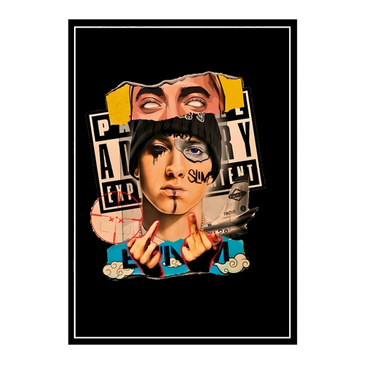 Rebel Silence – Luxury Contemporary Wall Art | Premium 2D Framed HD Glossy Print | Bold Statement Décor