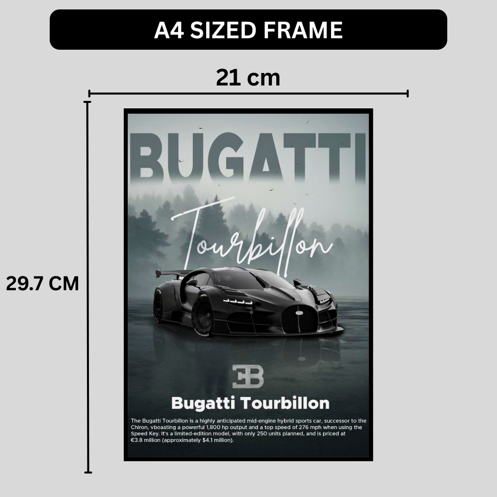 Bugatti Tourbillon Car Wall Art – Premium Automotive Decor for Car Enthusiasts