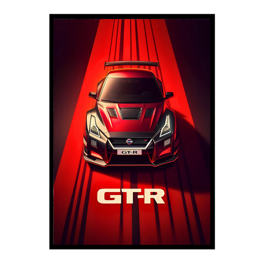 Nissan GTR Framed Car Wall Art – Premium Automotive Decor for Car Enthusiasts