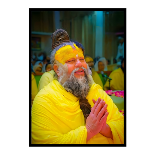 Prem@n@nd Maharaj Ji Spiritual Wall Photo Frame | HD Glossy 2D Frame | Divine Guru Portrait for Home, Temple & Meditation Room | Premium Devotional Wall Décor