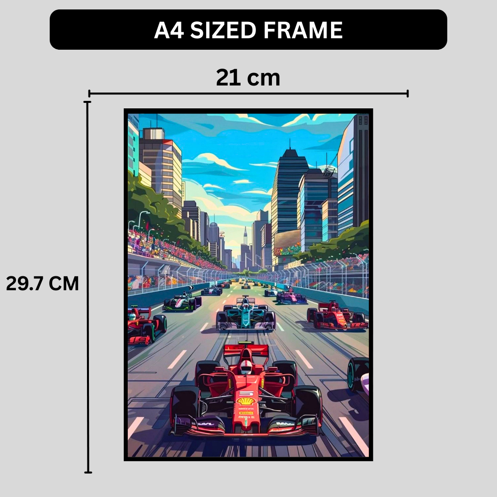 F1 Framed Car Wall Art – Premium Automotive Decor for Car Enthusiasts