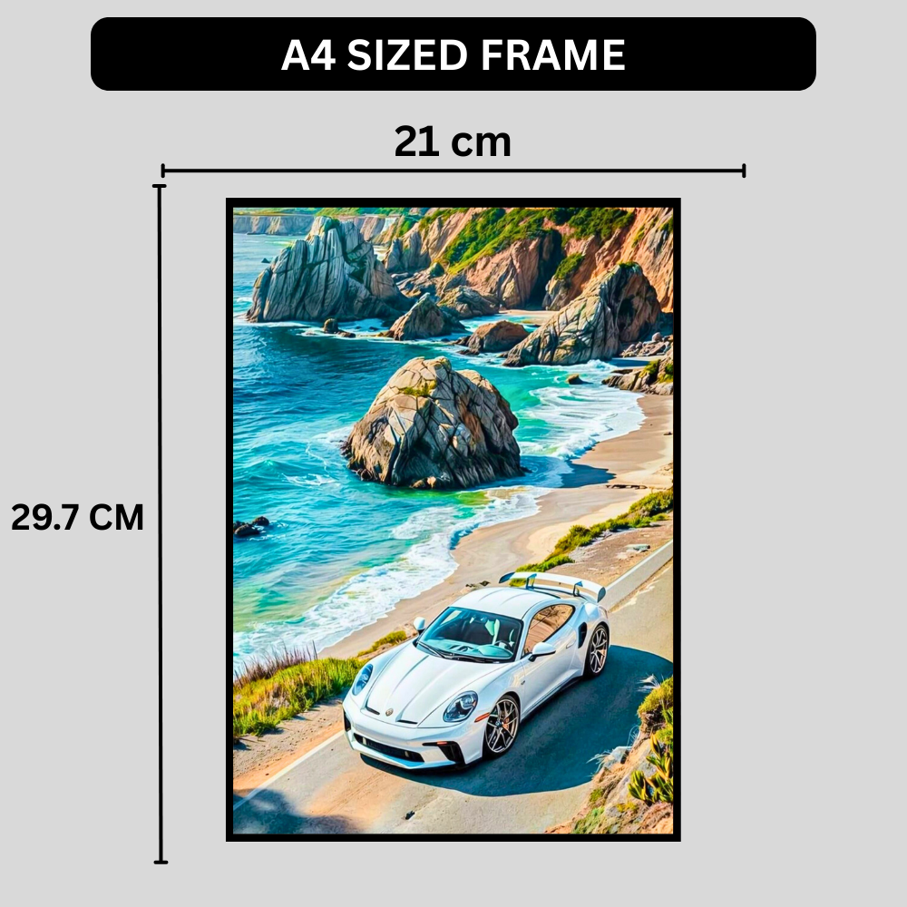 Porsche Framed Car Wall Art – Premium Automotive Decor for Car Enthusiasts