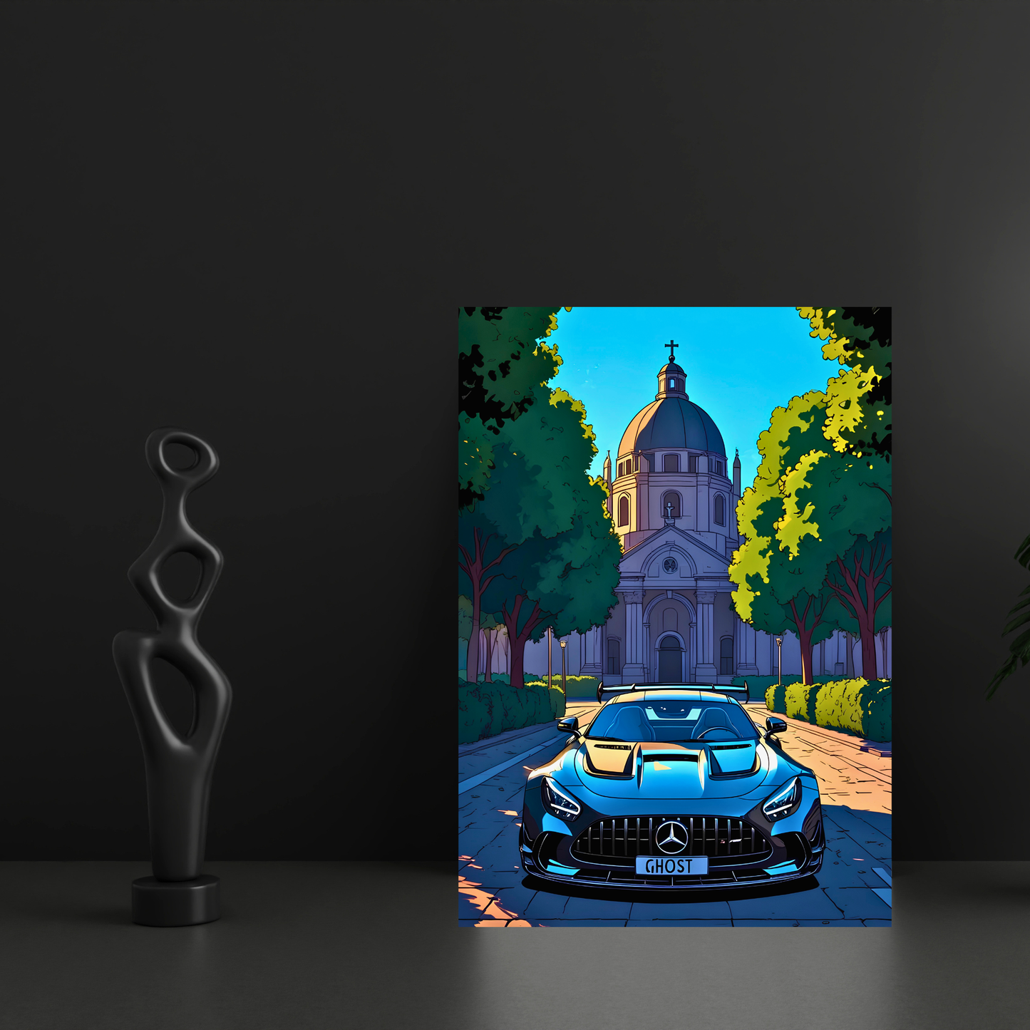 Mercedes AMG GT Black Series Poster Wall Art | Luxury Supercar Aesthetic Poster for Bedroom, Gaming Room & Office | Premium Automotive Decor Print