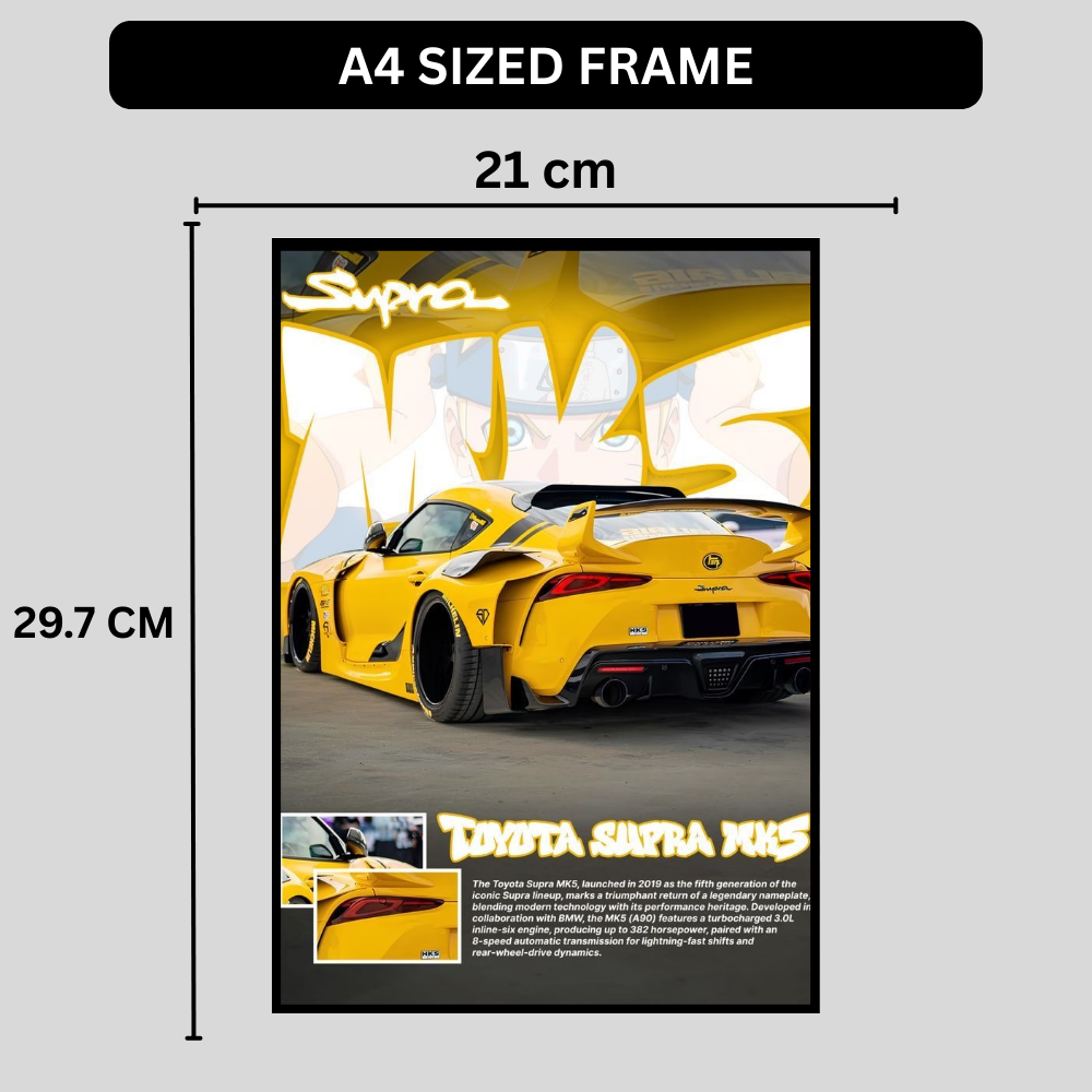 TOYOTA SUPRA MK5 Car Wall Art – Premium Automotive Decor for Car Enthusiasts