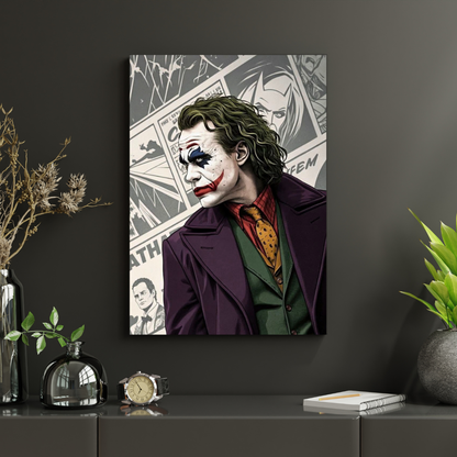 Joker Wall Poster | Dark Joker Comic Style Art Print | DC Villain Wall Decor for Bedroom, Gaming Room & Man Cave | Premium Glossy Poster
