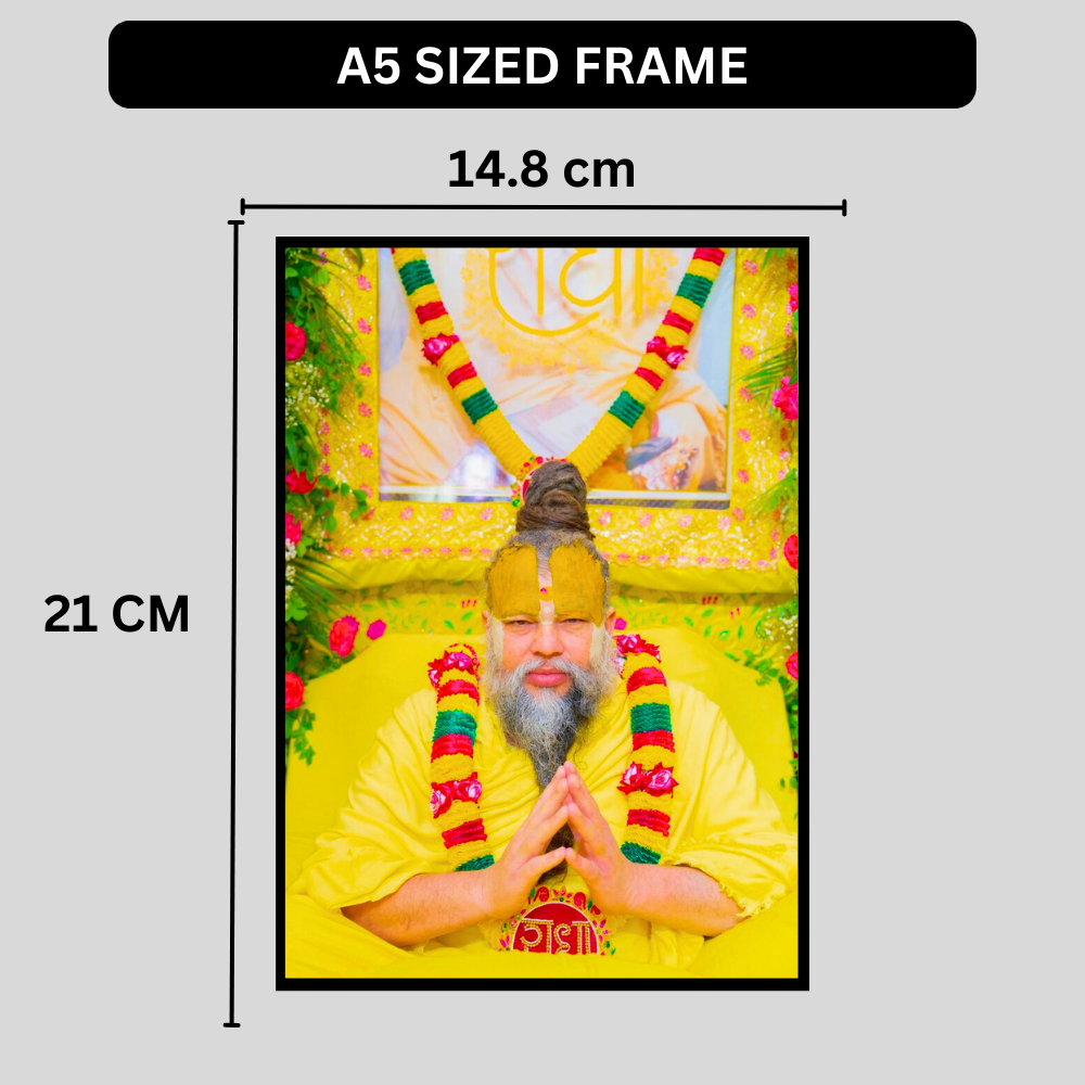 Prem@n@nd Maharaj Ji Devotional Wall Frame | HD Glossy 2D Photo Frame | Spiritual Guru Portrait for Home, Pooja Room & Mandir | Premium Religious Wall Décor