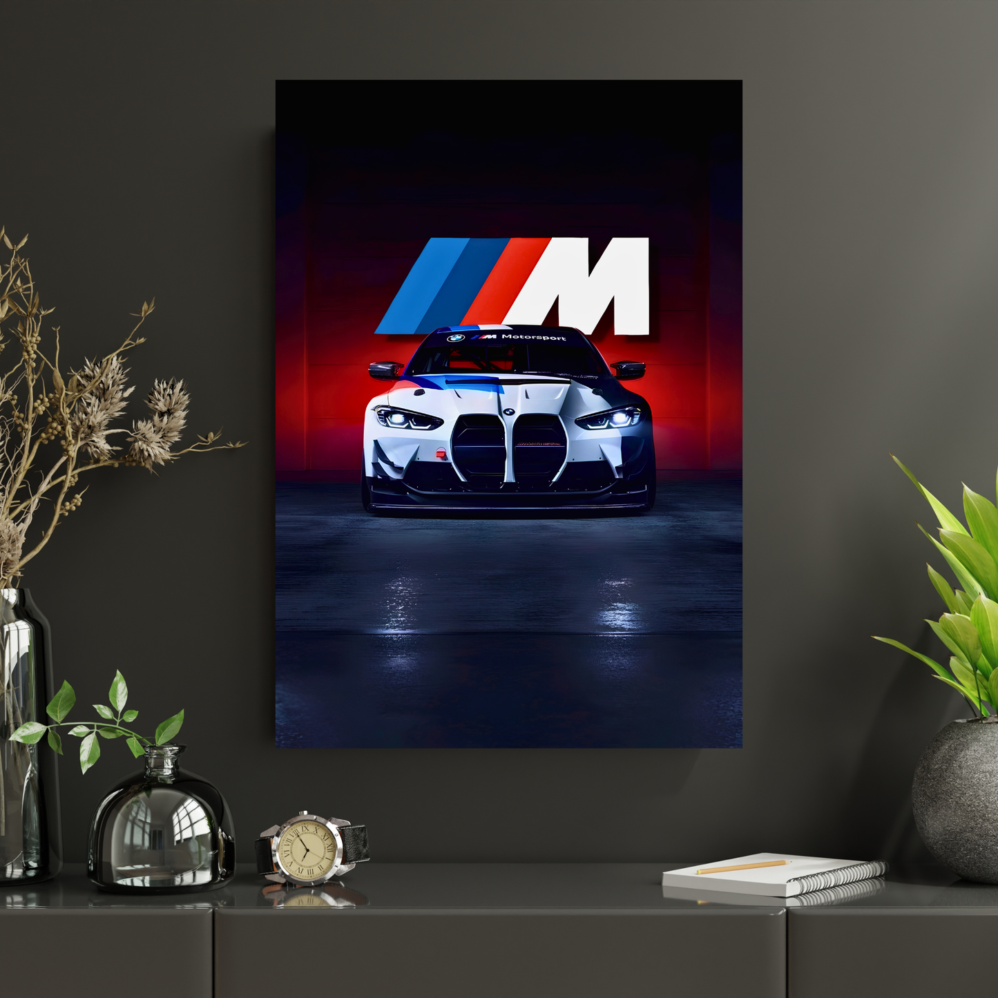 BMW M4 GT3 Motorsport Poster Wall Art | BMW M Series Racing Car Poster for Gaming Room, Bedroom & Office | Premium Automotive Decor Print
