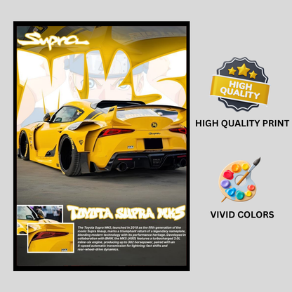 TOYOTA SUPRA MK5 Car Wall Art – Premium Automotive Decor for Car Enthusiasts