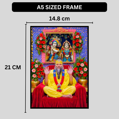 Prem@n@nd Maharaj Ji Sacred Wall Frame | HD Glossy 2D Devotional Photo | Spiritual Guru Wall Art for Home Mandir, Pooja Room & Meditation Space