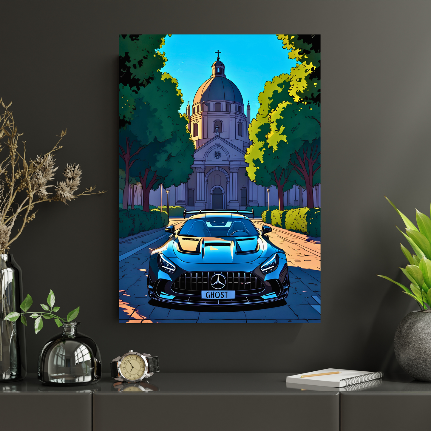 Mercedes AMG GT Black Series Poster Wall Art | Luxury Supercar Aesthetic Poster for Bedroom, Gaming Room & Office | Premium Automotive Decor Print
