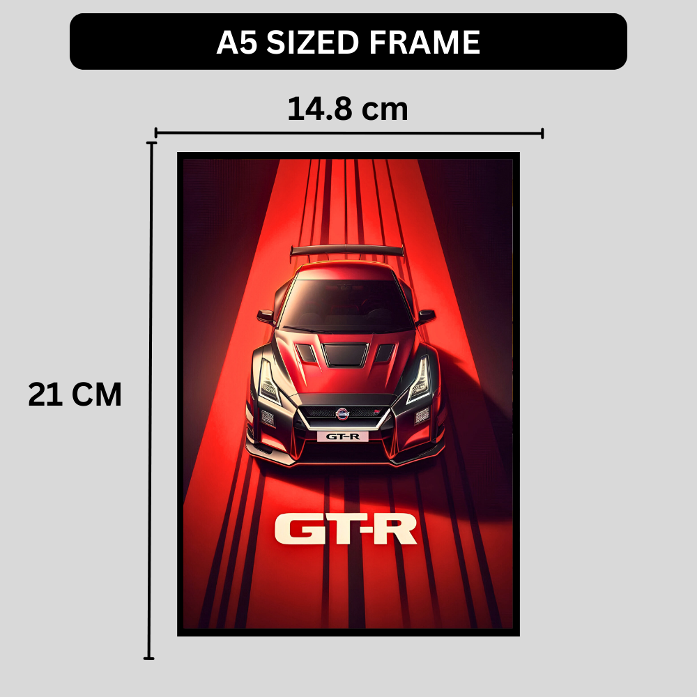 Nissan GTR Framed Car Wall Art – Premium Automotive Decor for Car Enthusiasts