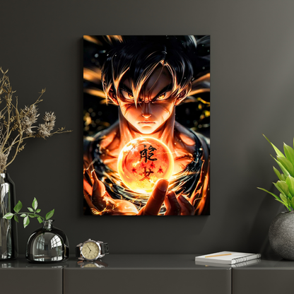 Son Goku Dragon Ball Z Wall Poster | Premium Glossy Anime Poster with Dragon Ball Energy Art