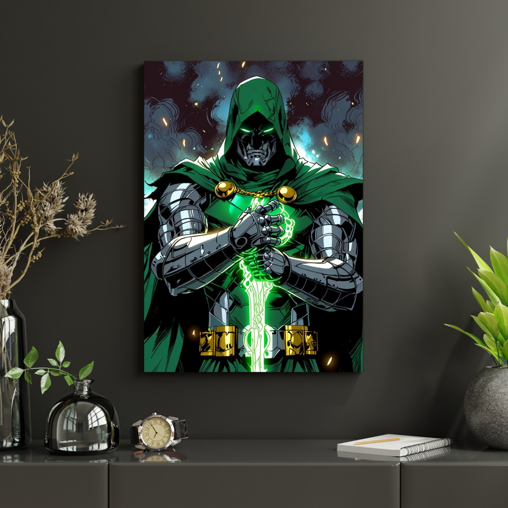 Doctor Doom Wall Poster | Premium Glossy Marvel Villain Poster for Bedroom, Gaming Room & Office | High Quality Print