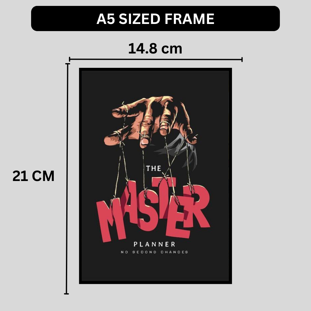 The Master Planner – Luxury Motivation Wall Art | Premium 2D Framed HD Glossy Print | Discipline & Control Statement Décor