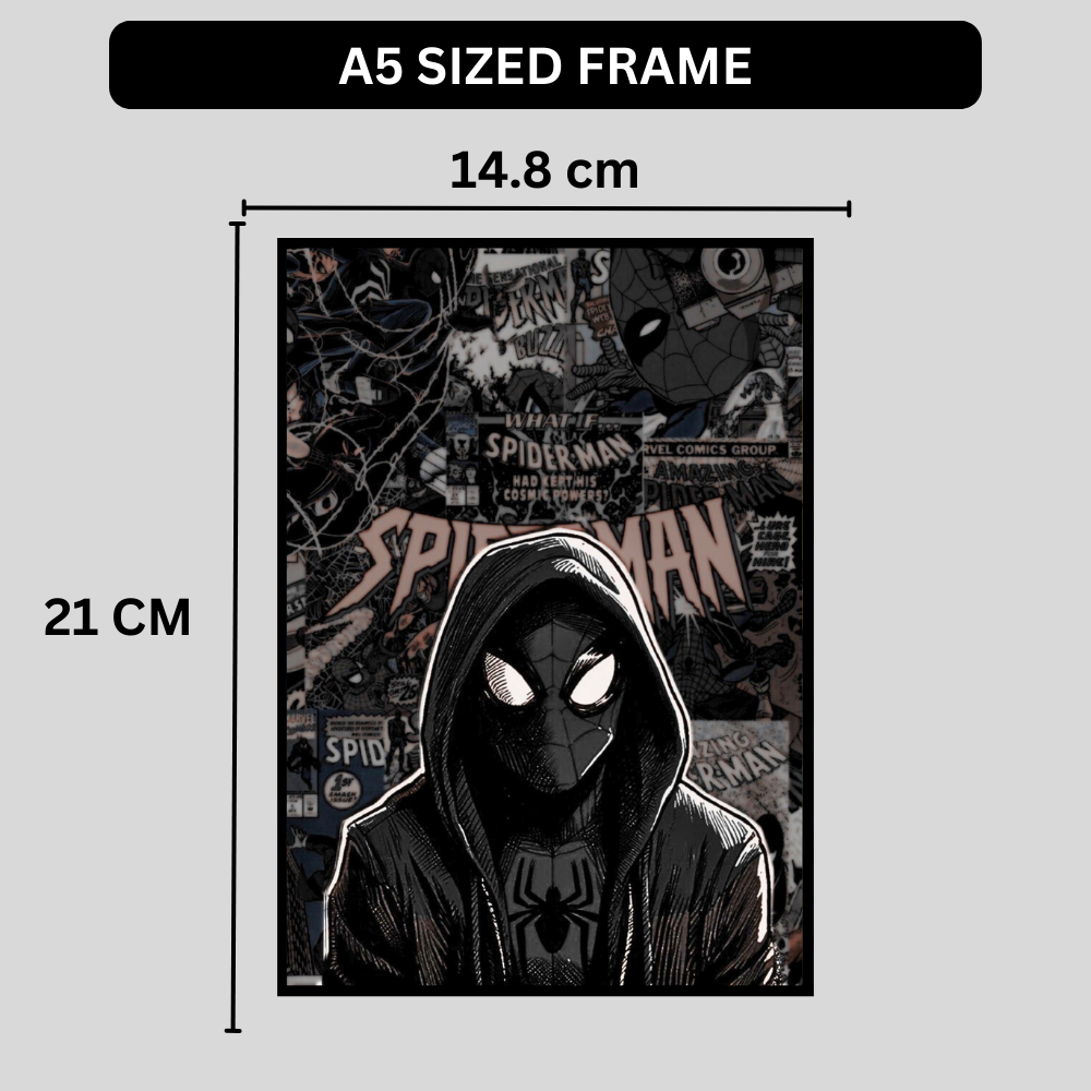Premium Spider-Man Wall Art – Aesthetic 3D Frame for Home & Office Decor | Marvel Superhero Collectible