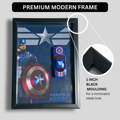 Captain America Diecast Car Frame – Marvel | Limited Edition Display