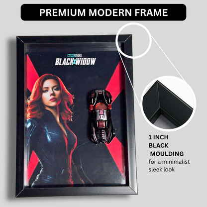 Black Widow Diecast Car Frame – Marvel | Limited Edition Display