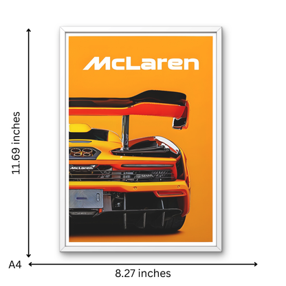 McLaren Framed Car Wall Art – Premium Automotive Decor for Car Enthusiasts