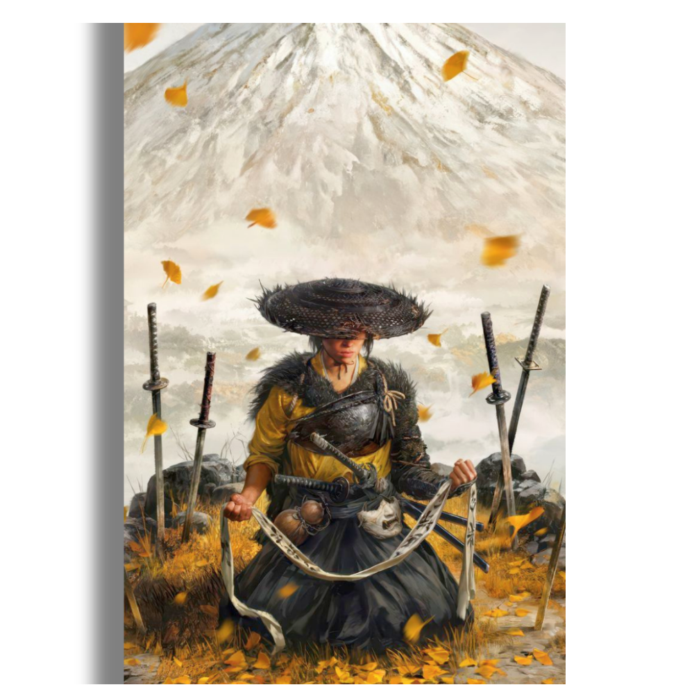 Samurai Ronin Warrior Poster | Japanese Sword Fighter Wall Art | Minimalist Samurai Poster for Bedroom, Office & Gaming Room | Premium Glossy Wall Poster