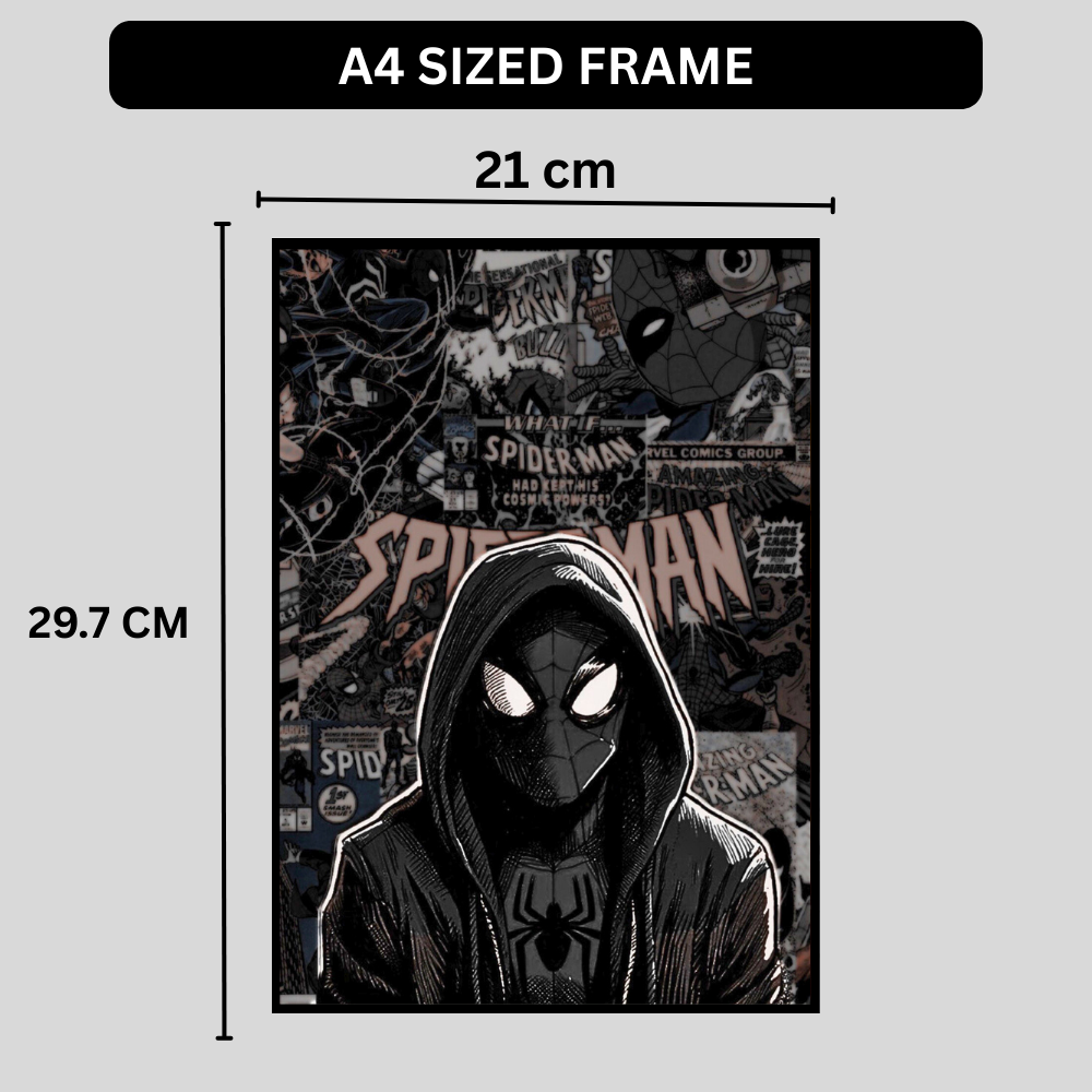Premium Spider-Man Wall Art – Aesthetic 3D Frame for Home & Office Decor | Marvel Superhero Collectible