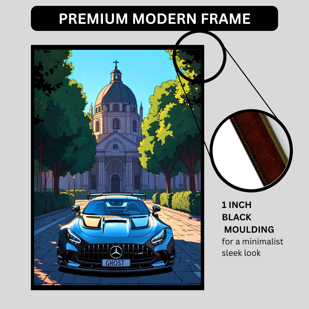 Mercedes Framed Car Wall Art – Premium Automotive Decor for Car Enthusiasts
