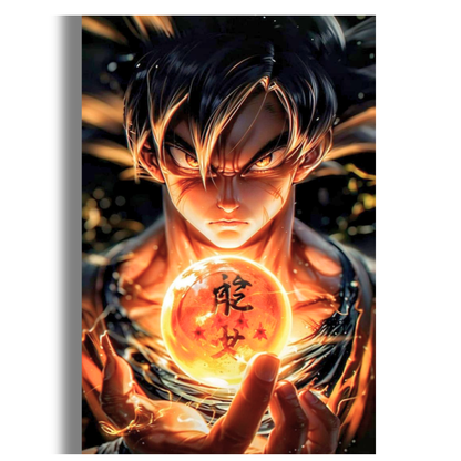 Son Goku Dragon Ball Z Wall Poster | Premium Glossy Anime Poster with Dragon Ball Energy Art