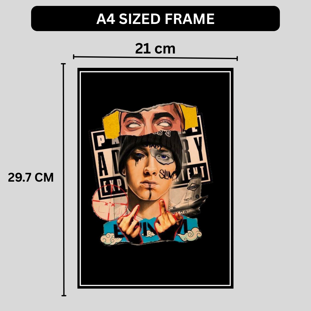 Rebel Silence – Luxury Contemporary Wall Art | Premium 2D Framed HD Glossy Print | Bold Statement Décor