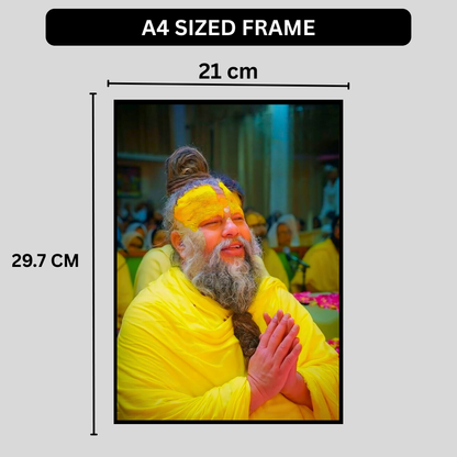 Prem@n@nd Maharaj Ji Spiritual Wall Photo Frame | HD Glossy 2D Frame | Divine Guru Portrait for Home, Temple & Meditation Room | Premium Devotional Wall Décor