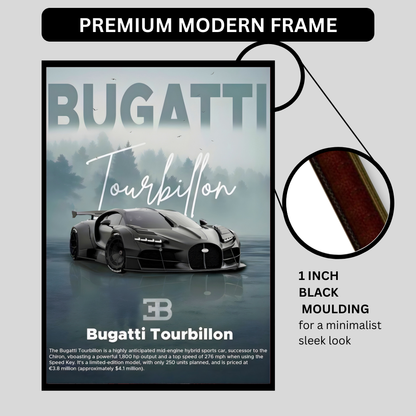 Bugatti Tourbillon Car Wall Art – Premium Automotive Decor for Car Enthusiasts