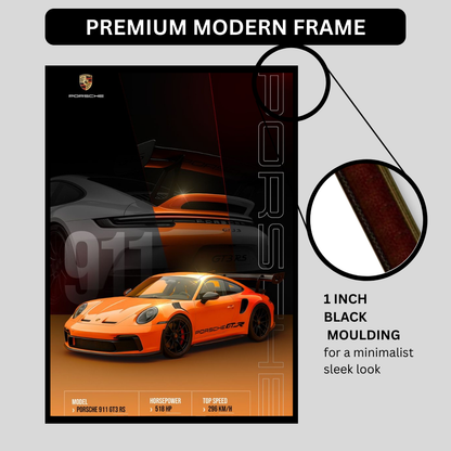 PORSCHE 911 GT3 RS Car Wall Art – Premium Automotive Decor for Car Enthusiasts