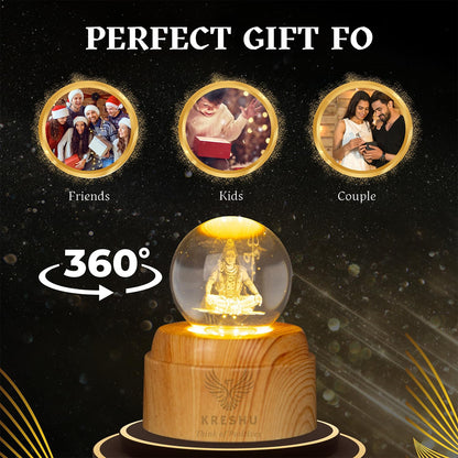 Rotating 3D Crystal Lamp Ball