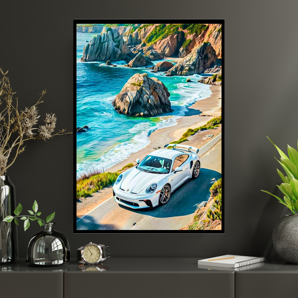Porsche Framed Car Wall Art – Premium Automotive Decor for Car Enthusiasts