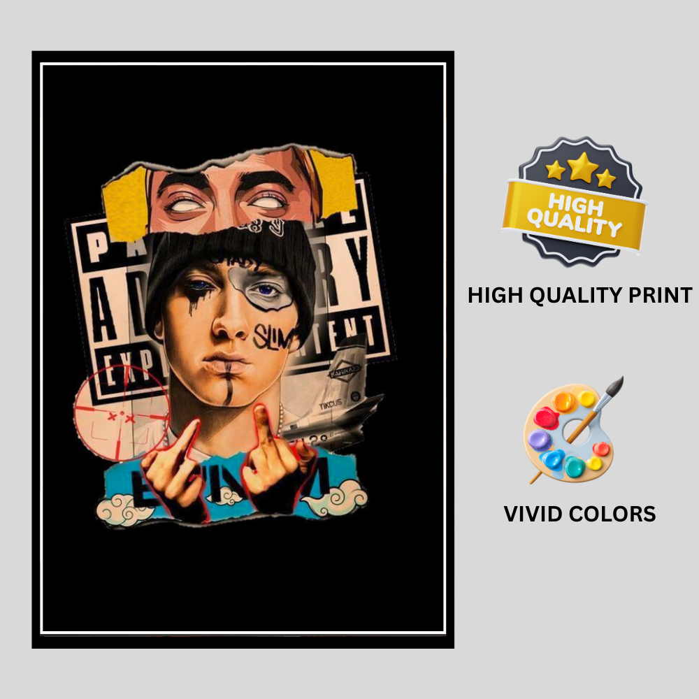 Rebel Silence – Luxury Contemporary Wall Art | Premium 2D Framed HD Glossy Print | Bold Statement Décor