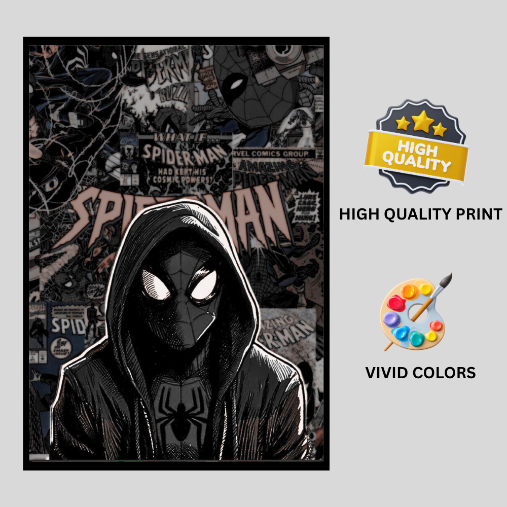Premium Spider-Man Wall Art – Aesthetic 3D Frame for Home & Office Decor | Marvel Superhero Collectible