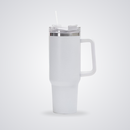 Premium 40oz Stanley Style Tumbler with Handle & Straw