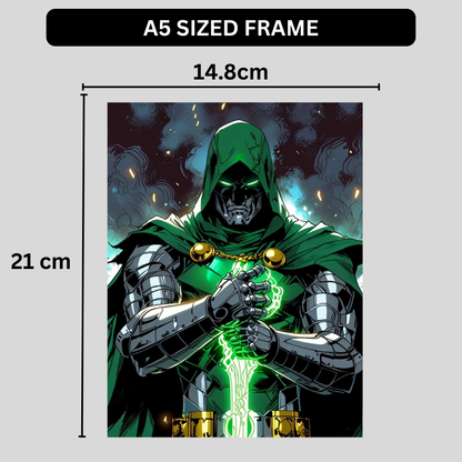 Doctor Doom Wall Poster | Premium Glossy Marvel Villain Poster for Bedroom, Gaming Room & Office | High Quality Print