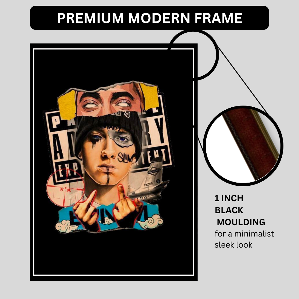 Rebel Silence – Luxury Contemporary Wall Art | Premium 2D Framed HD Glossy Print | Bold Statement Décor
