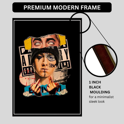 Rebel Silence – Luxury Contemporary Wall Art | Premium 2D Framed HD Glossy Print | Bold Statement Décor