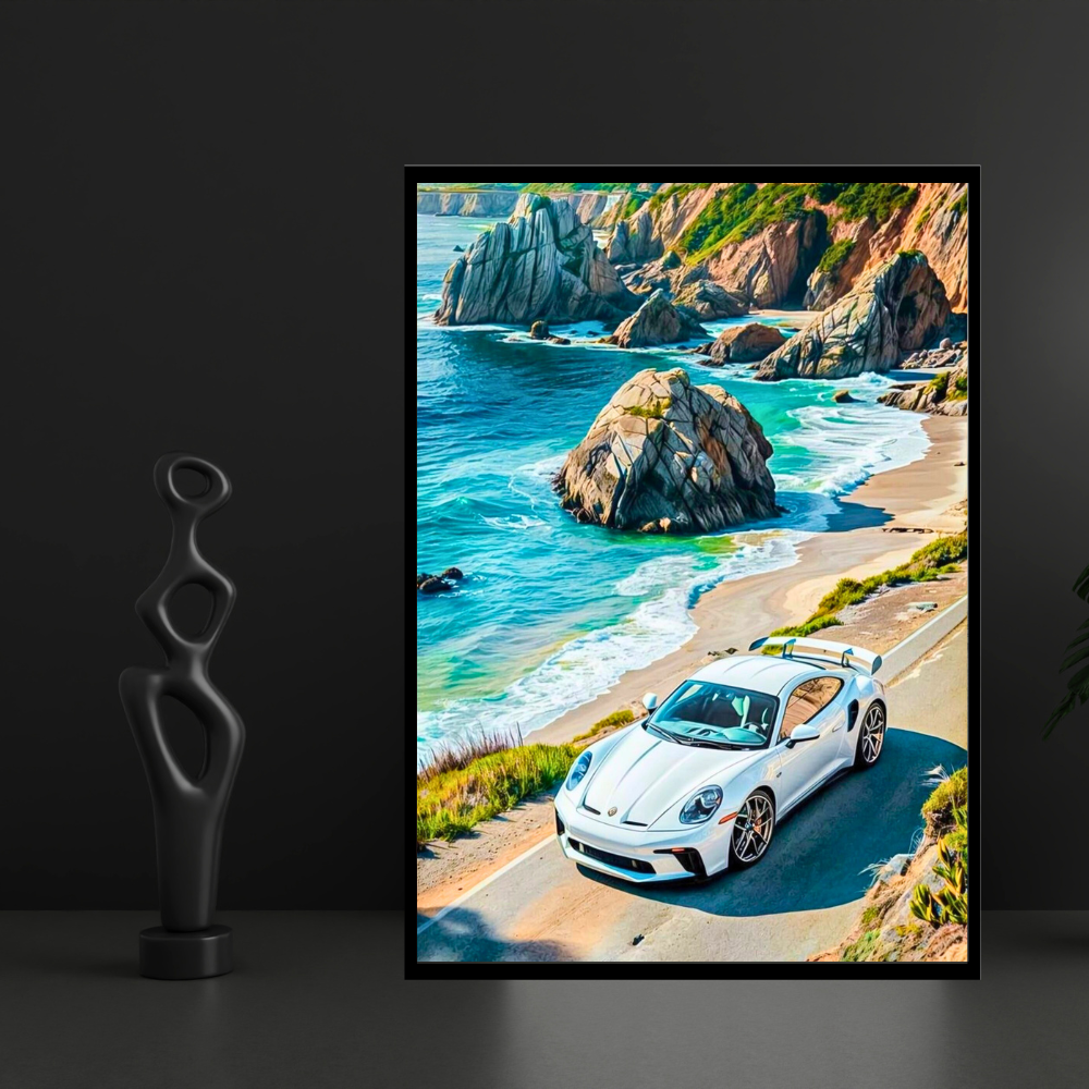 Porsche Framed Car Wall Art – Premium Automotive Decor for Car Enthusiasts