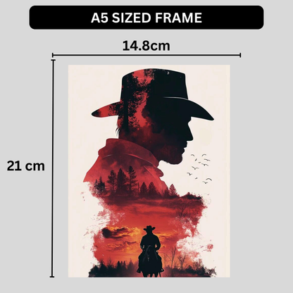 Arthur Morgan Poster | Red Dead Redemption 2 Wall Art | Western Cowboy Sunset Poster | Premium Glossy Wall Poster for Bedroom, Gaming Room & Office