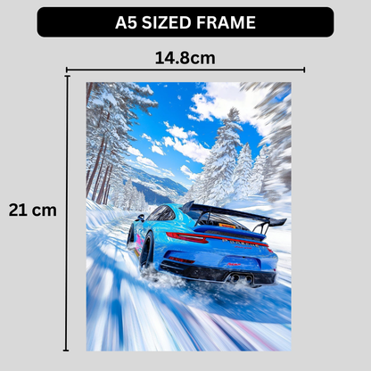 Porsche 911 GT3 Sports Car Wall Poster | Premium Glossy Supercar Poster for Bedroom, Living Room & Office | High Quality Print