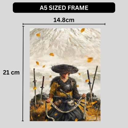 Samurai Ronin Warrior Poster | Japanese Sword Fighter Wall Art | Minimalist Samurai Poster for Bedroom, Office & Gaming Room | Premium Glossy Wall Poster