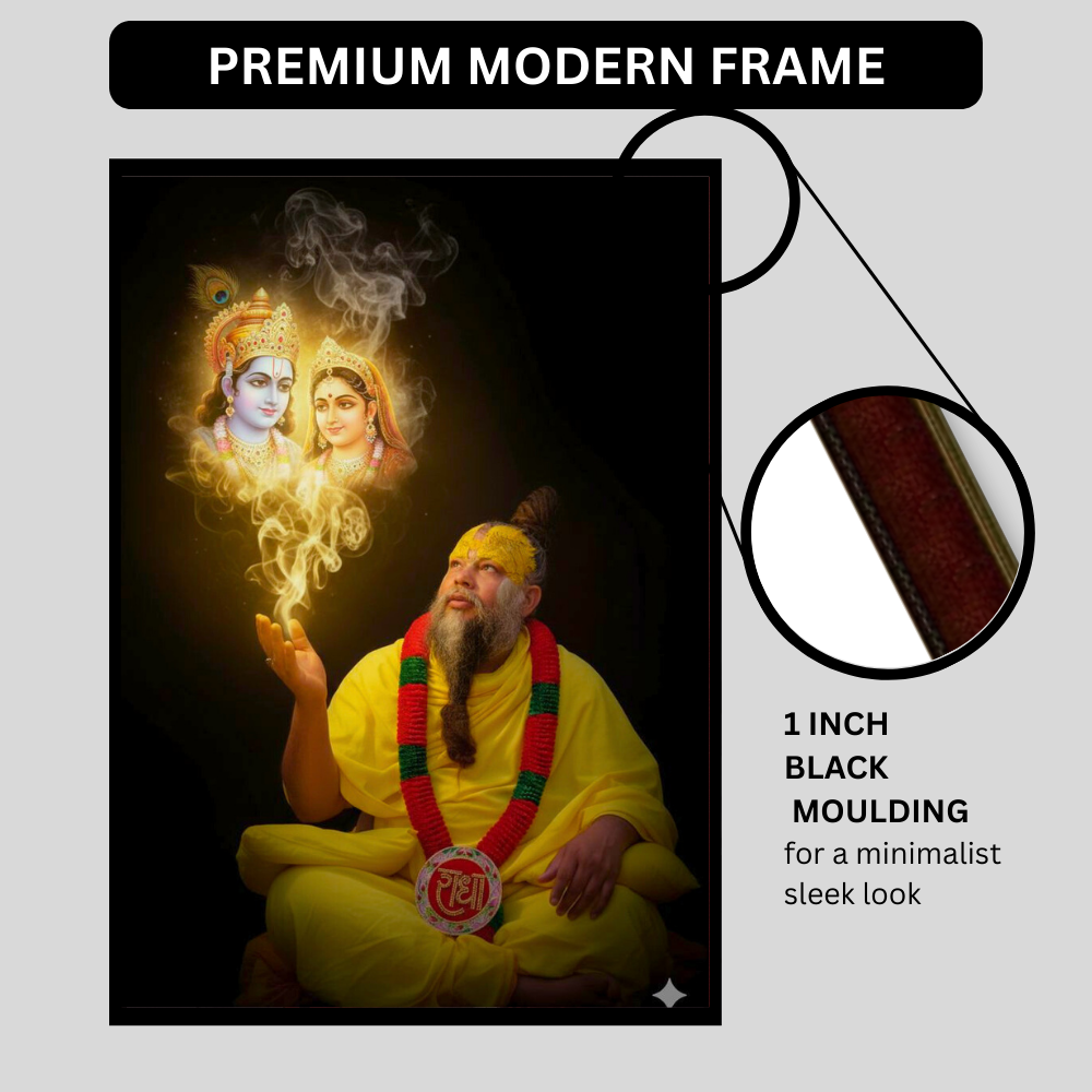 Prem@n@nd Maharaj Ji Sacred Wall Frame | HD Glossy 2D Devotional Photo | Spiritual Guru Wall Art for Home Mandir, Pooja Room & Meditation Space