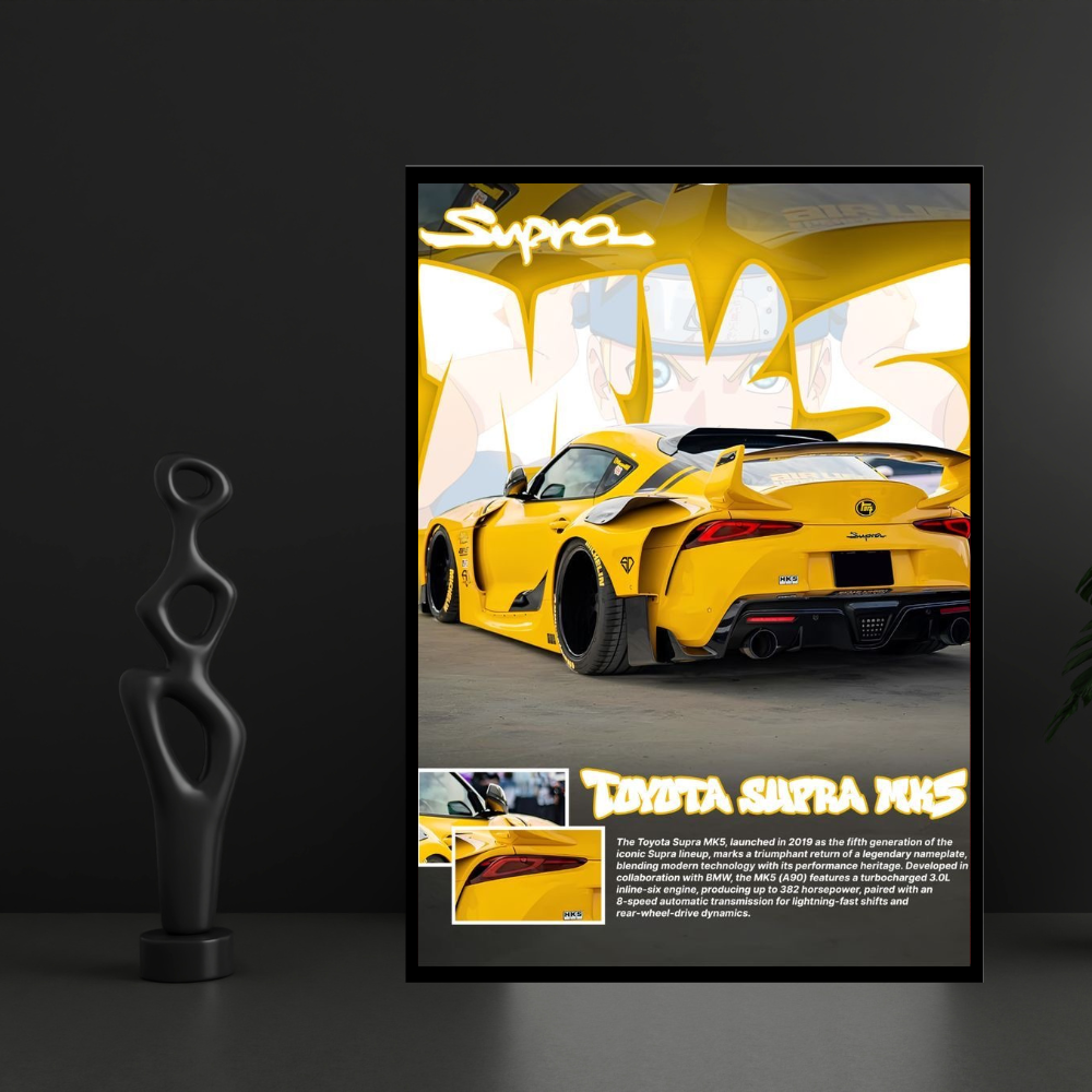 TOYOTA SUPRA MK5 Car Wall Art – Premium Automotive Decor for Car Enthusiasts