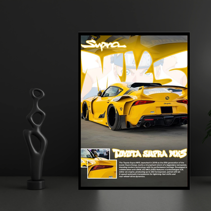 TOYOTA SUPRA MK5 Car Wall Art – Premium Automotive Decor for Car Enthusiasts